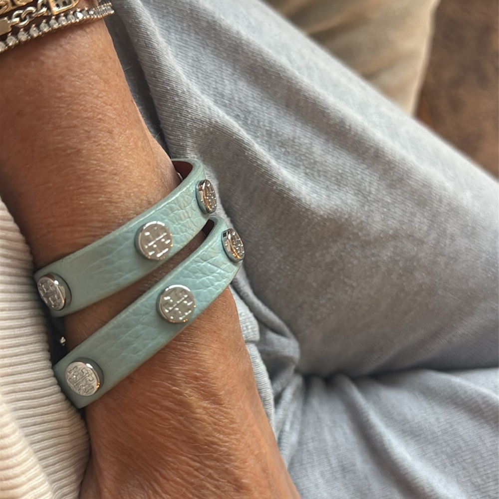 Tory Burch Miller Leather Wrap Bracelet